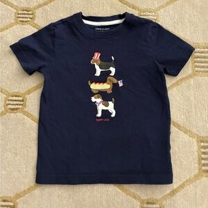 Janie and Jack Fourth of July “Yappy 4th” Dog Tee 3T